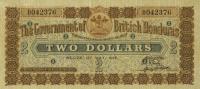 p10b from British Honduras: 2 Dollars from 1904